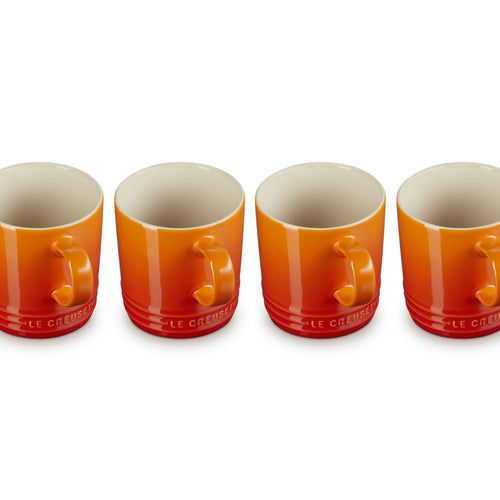 35 cl - Le Creuset London Tazza Mug In Gres Vetrificato Set 4 Pz