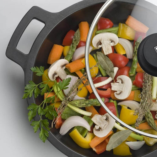 Pintinox Efficient Wok En Aluminium Avec Couvercle
