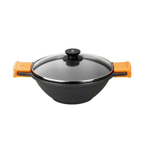 Pintinox Efficient Wok En Aluminium Avec Couvercle