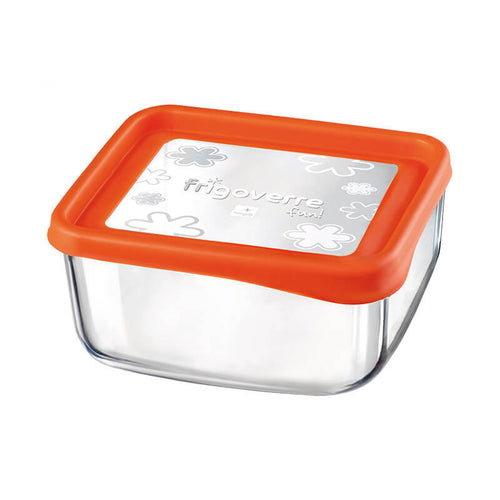 19X19 Cm Bormioli Rocco Frigoverre Fun quadratischer Lebensmittelbehälter aus Glas