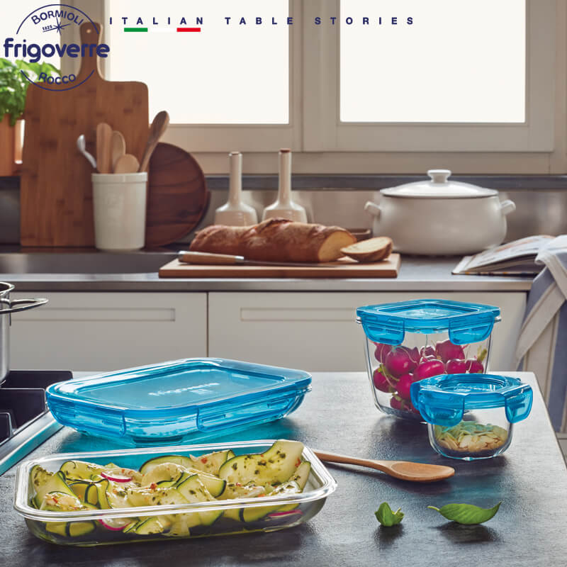 14 Cm Bormioli Rocco Frigoverre Evolution Contenitore Per Alimenti Ermetico In Vetro