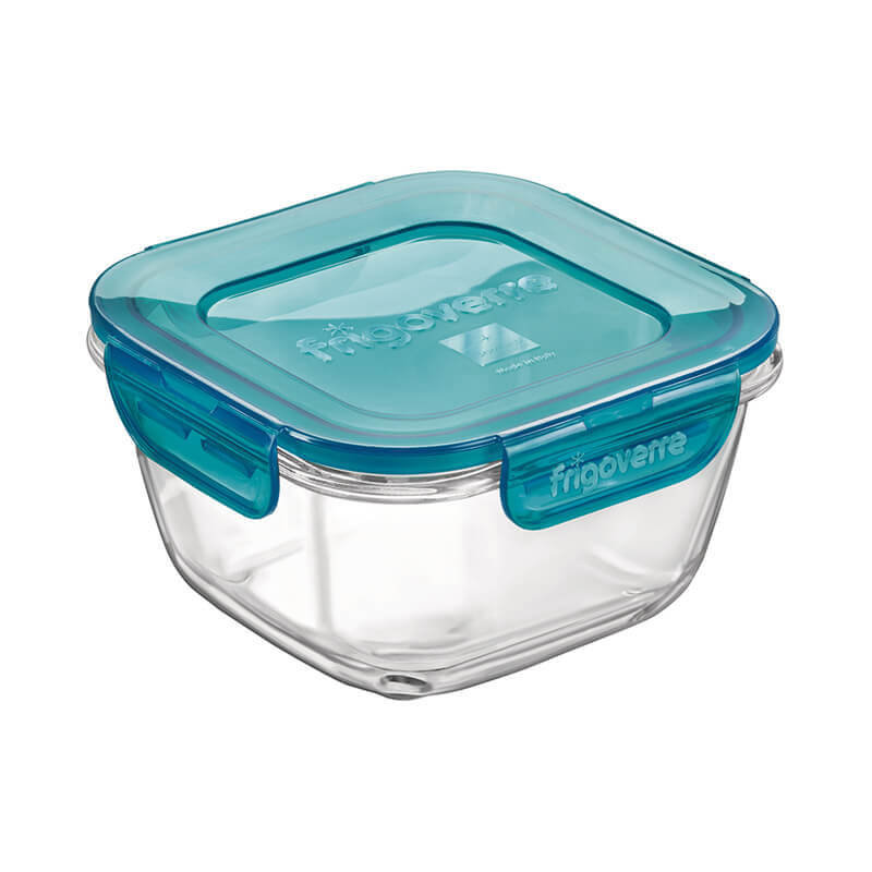 14x14 cm Bormioli Rocco Frigoverre Evolution contenant alimentaire hermétique en verre