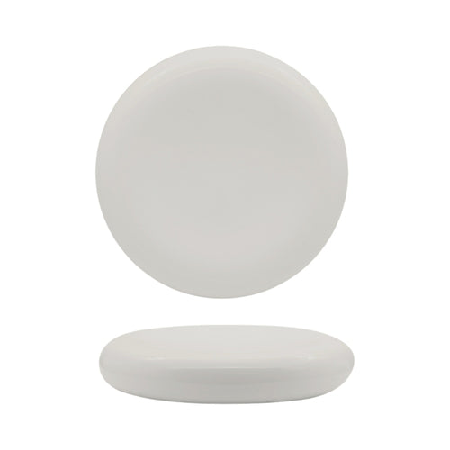 23 cm - Selecta Piatto Presentazione Alto Rotondo In Porcellana Set 2 Pz