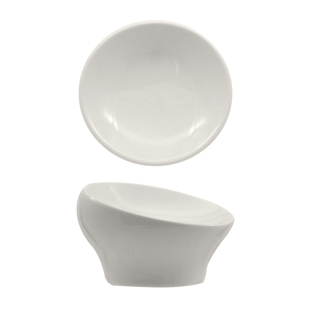 10.7 cm - Selecta Coppa Obliqua In Porcellana Set 4 Pz