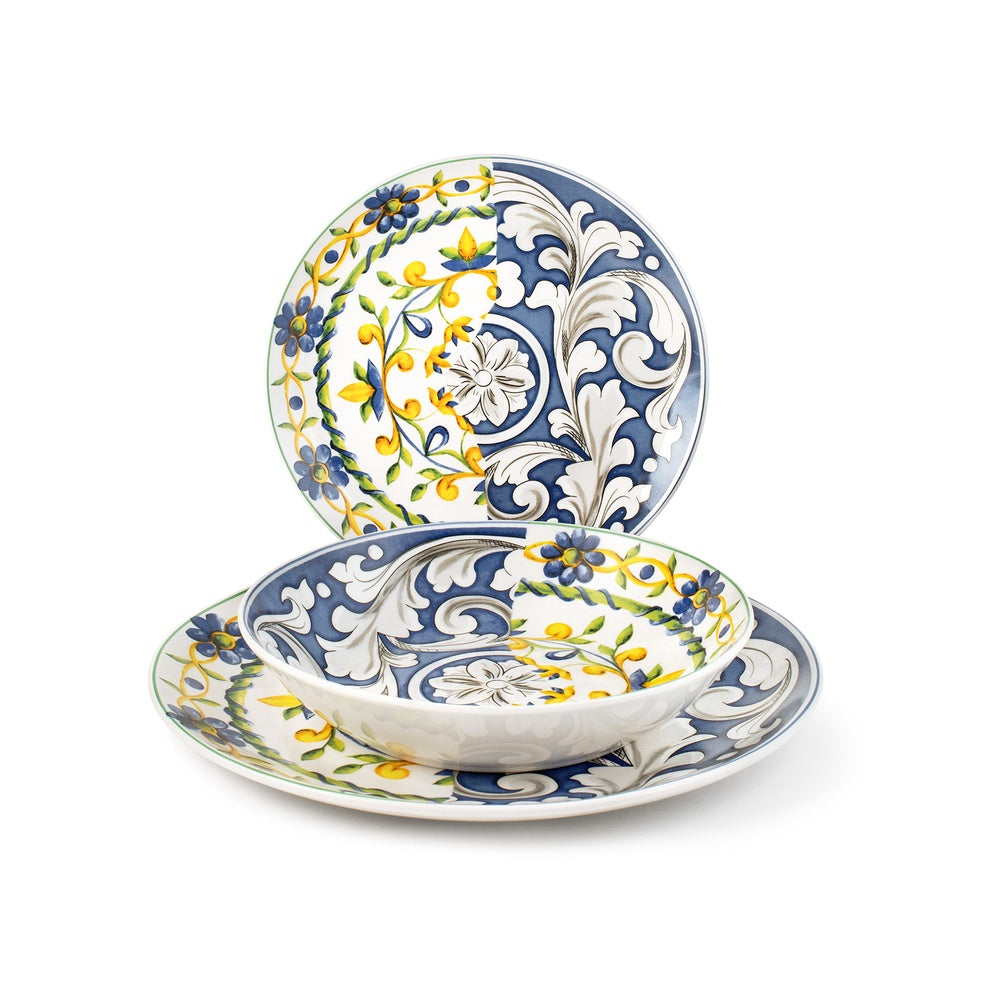 H&H Coupe Faenza Vajilla en porcelana - Set de 18 pzas