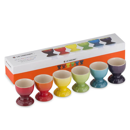 5 3 Cm Le Creuset Arcobaleno Eierbecher aus Steinzeug Set mit 6 Stk