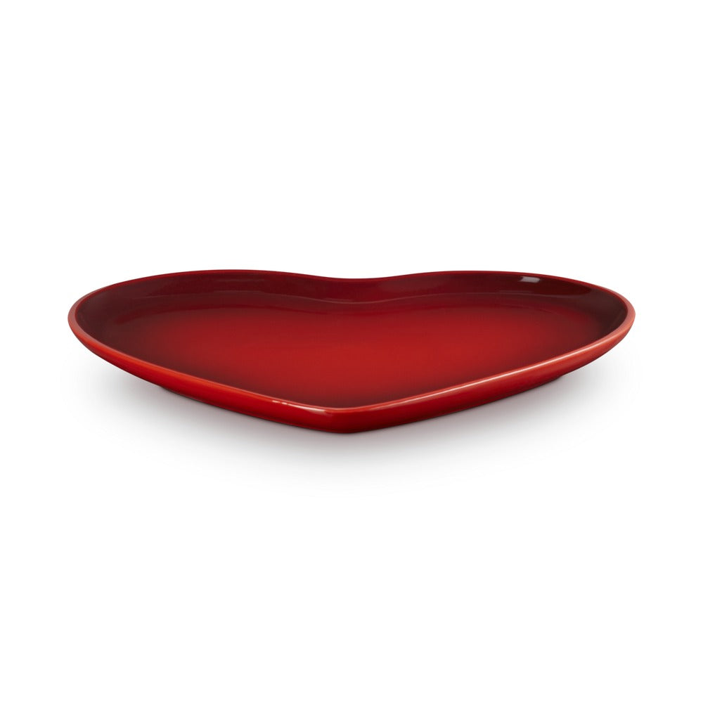 32 cm - Le Creuset Plateau cœur en grès vitrifié