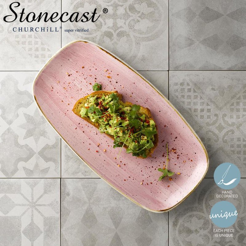 29 8X15 3 Cm Churchill Stonecast plato bandeja rectangular de porcelana vitrificada