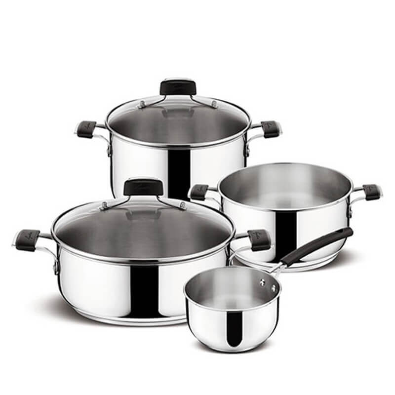 Lagostina Tempra Kochtopf-Set aus Edelstahl Set mit 6 Stk