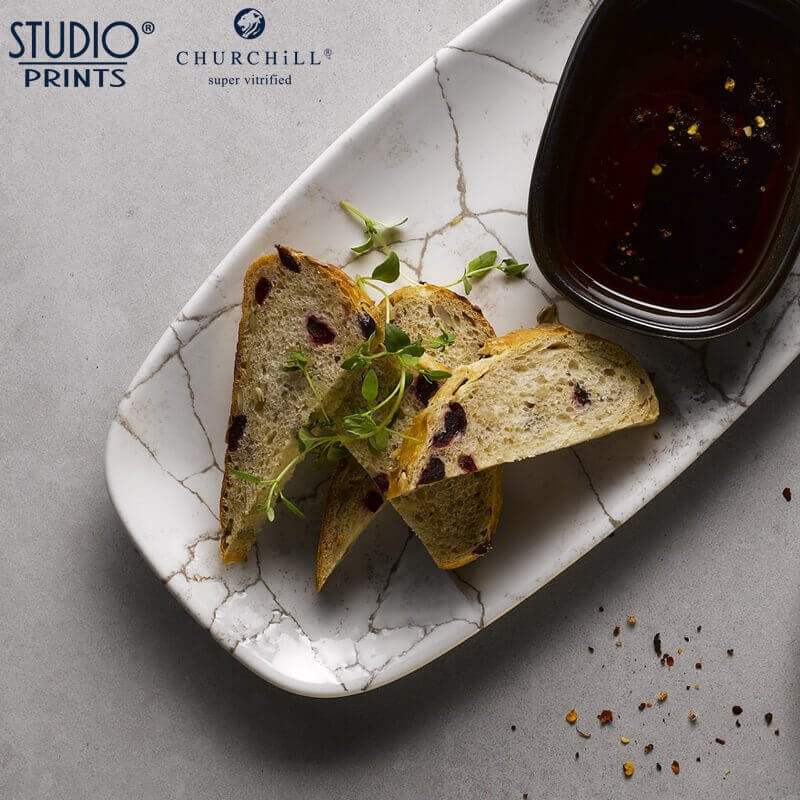 35 8X18 9 Cm Churchill Studio Prints Kintsugi Plato bandeja rectangular de porcelana vitrificada