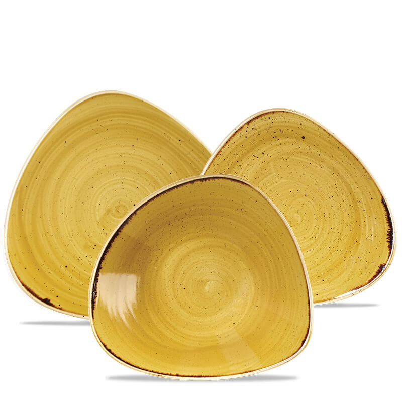 Churchill Stonecast driehoekig servies in geglazuurd porselein - set 12 stuks