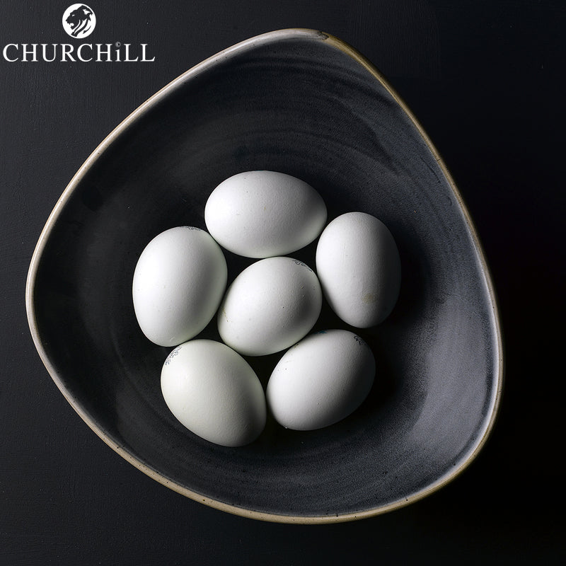 Churchill Stonecast driehoekig servies in geglazuurd porselein - set 12 stuks