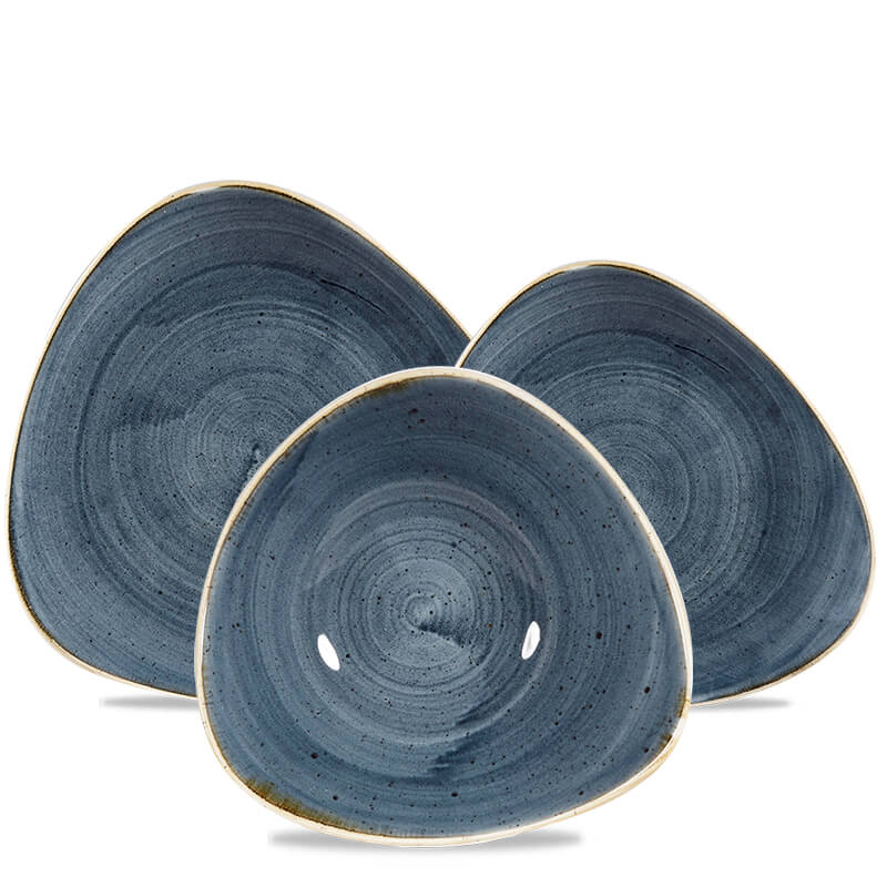 Churchill Stonecast driehoekig servies in geglazuurd porselein - set 12 stuks