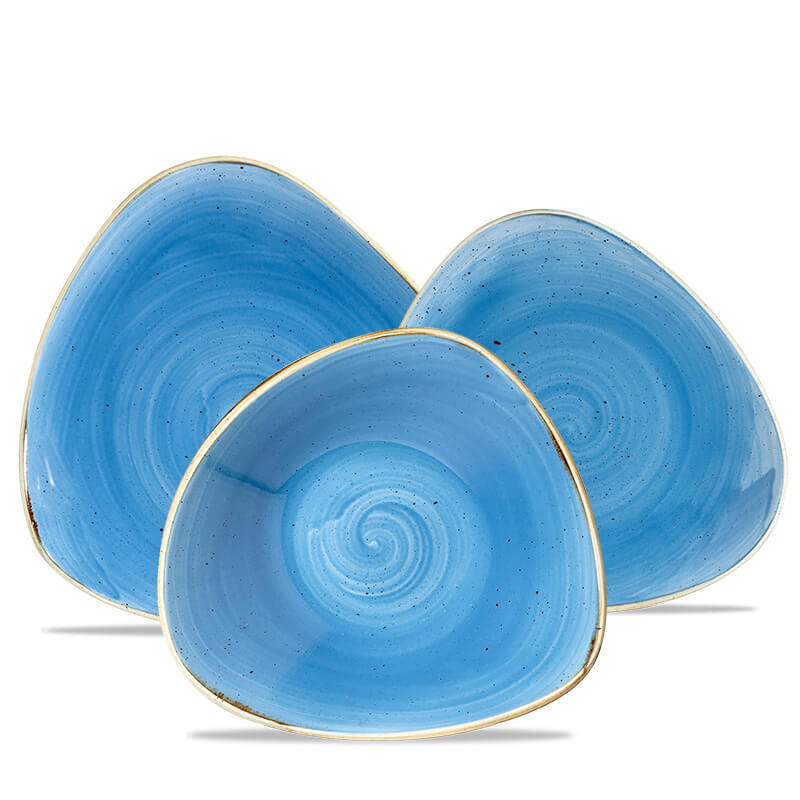 Churchill Stonecast driehoekig servies in geglazuurd porselein - set 12 stuks