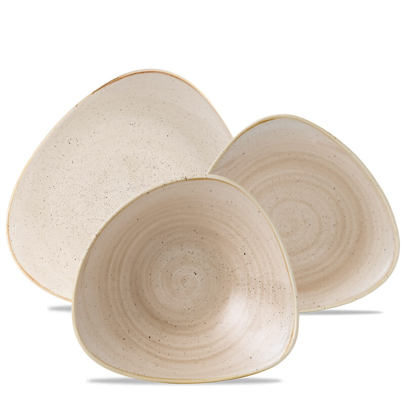 Churchill Stonecast driehoekig servies in geglazuurd porselein - set 12 stuks