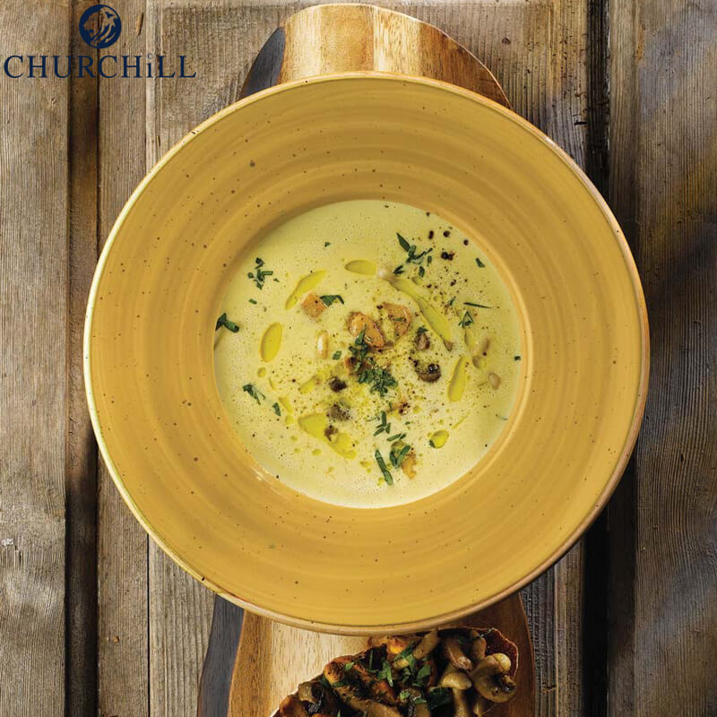 24 Cm Churchill Stonecast assiette à pâtes ronde en porcelaine vitrifiée