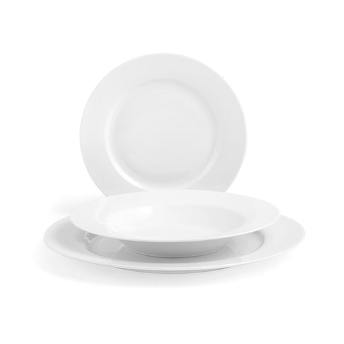 H&H Malibù Tellerservice aus Porzellan - Set mit 18 Stk