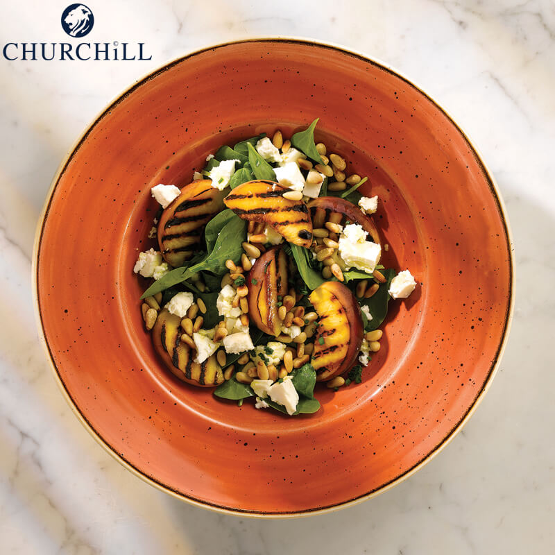 24 Cm Churchill Stonecast assiette à pâtes ronde en porcelaine vitrifiée