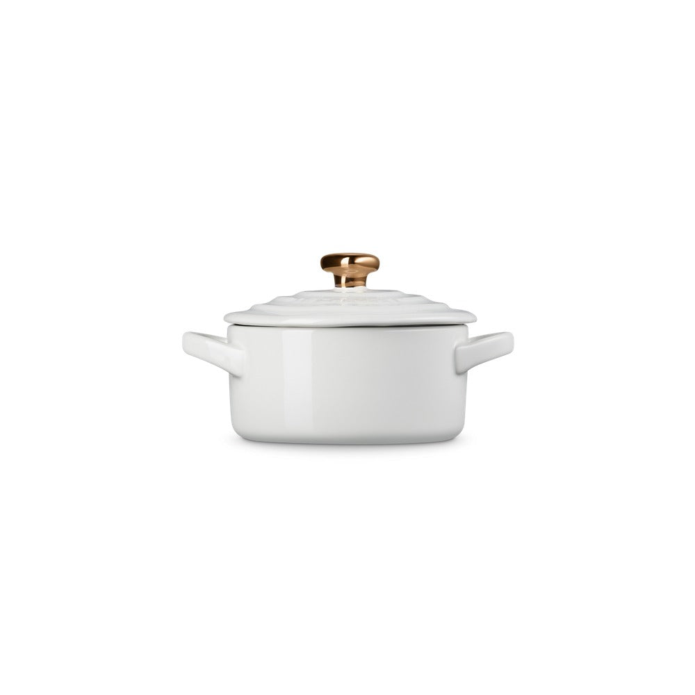 10 cm - Le Creuset Mini Cocotte con pomo corazón en gres vitrificado