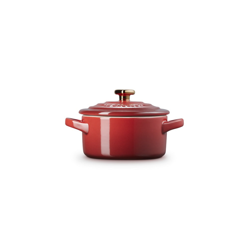 10 cm - Le Creuset Mini Cocotte con pomo corazón en gres vitrificado