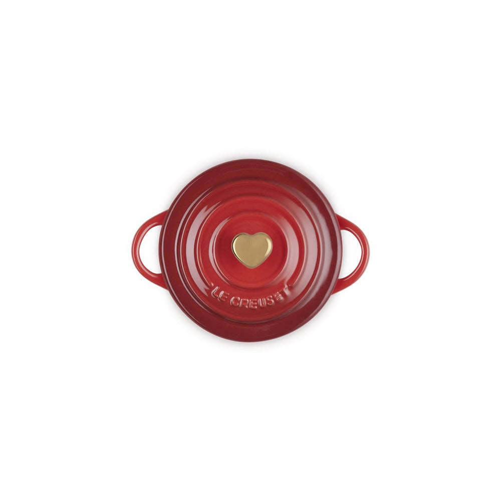 10 cm - Le Creuset Mini Cocotte con pomo corazón en gres vitrificado