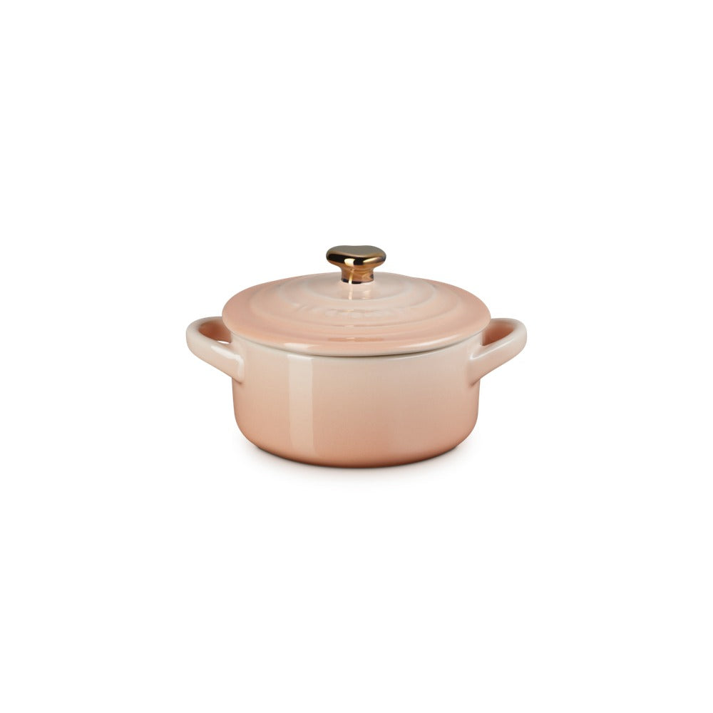 10 cm - Le Creuset Mini Cocotte con pomo corazón en gres vitrificado