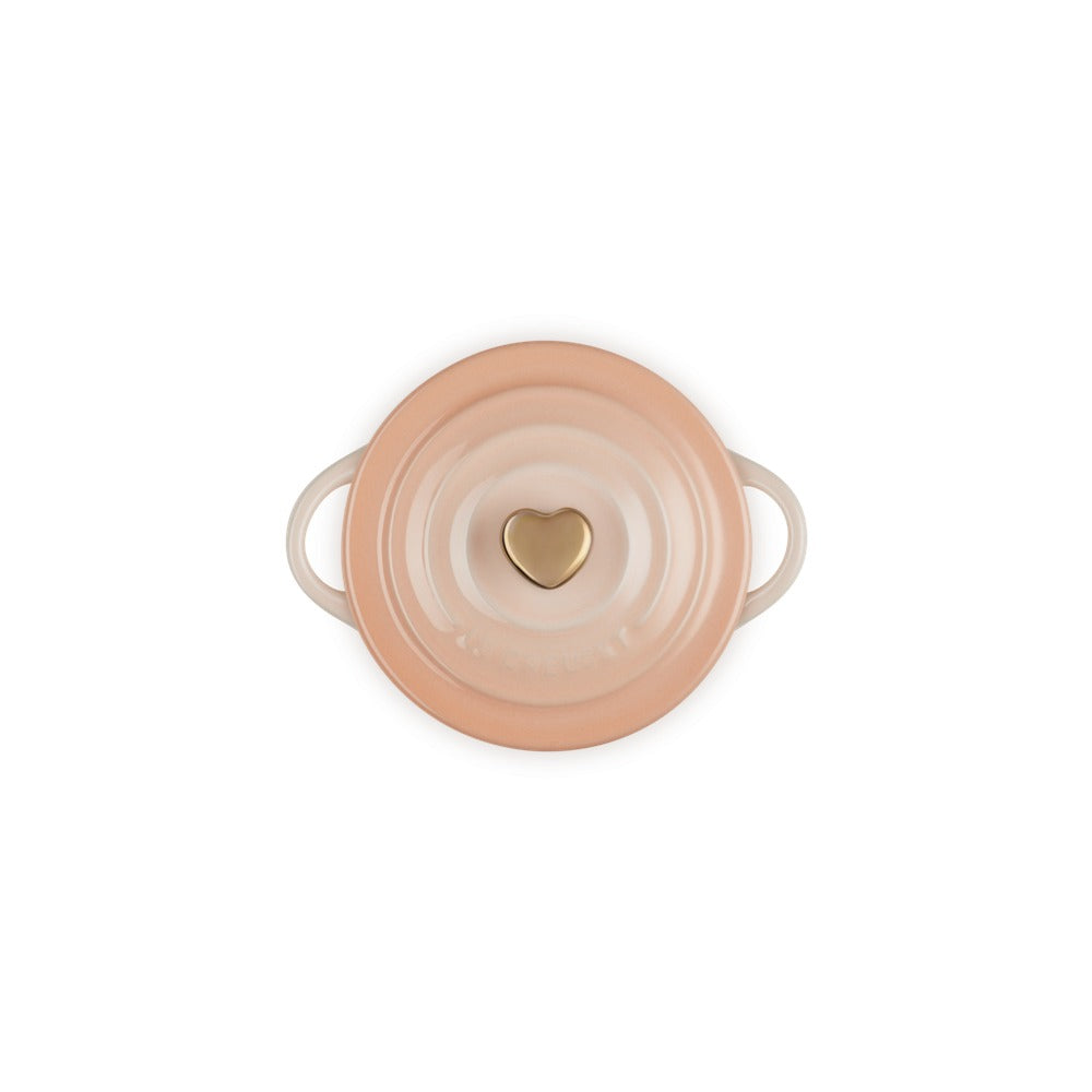 10 cm - Le Creuset Mini Cocotte con pomo corazón en gres vitrificado