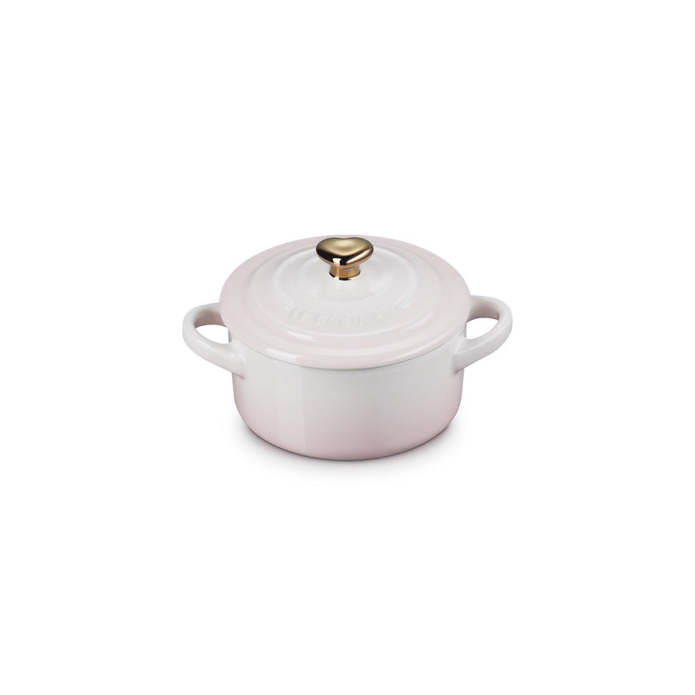 10 cm - Le Creuset Mini Cocotte con pomo corazón en gres vitrificado