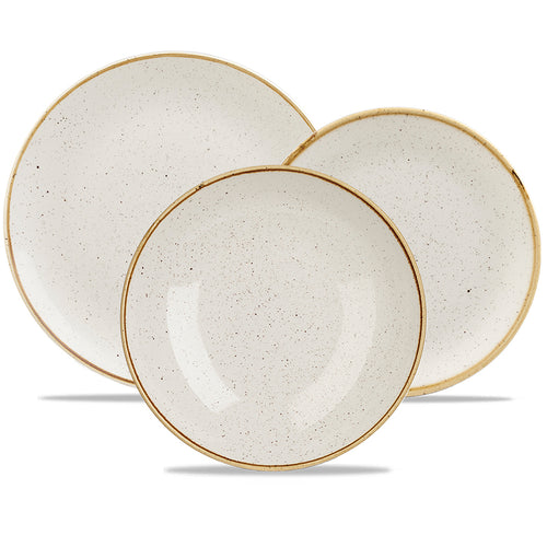 Churchill Stonecast Geschirrset aus glasiertem Porzellan - Set 12 Teile