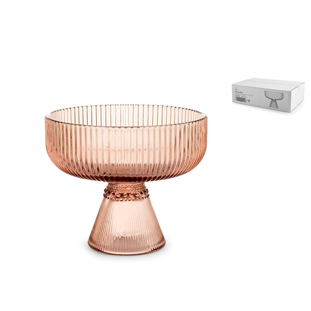 33 cl - H&H Peony Copa con pie de vidrio - Set de 6 pz