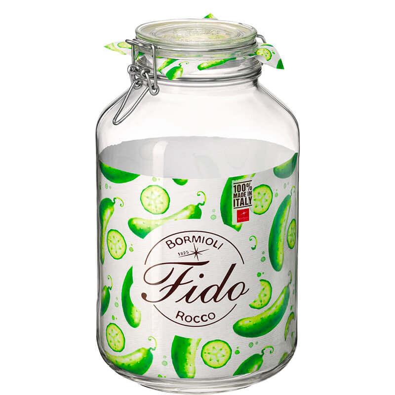 400 Cl Bormioli Rocco Fido Zylindrisches luftdichtes Glas aus Glas