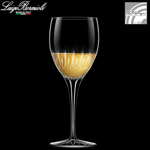 38 Cl Bormioli Luigi Diamante Riesling-Weißweinglas aus Glas Set mit 4 Teilen