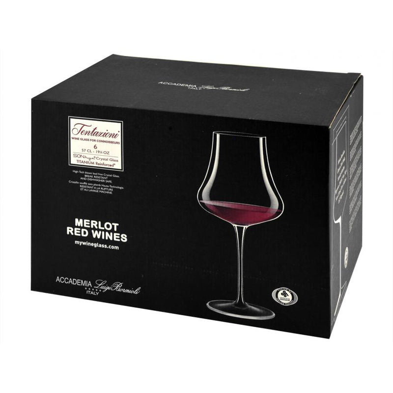 57 Cl Bormioli Luigi Tentazioni Calice Vino Rosso In Vetro Set 6 Pezzi