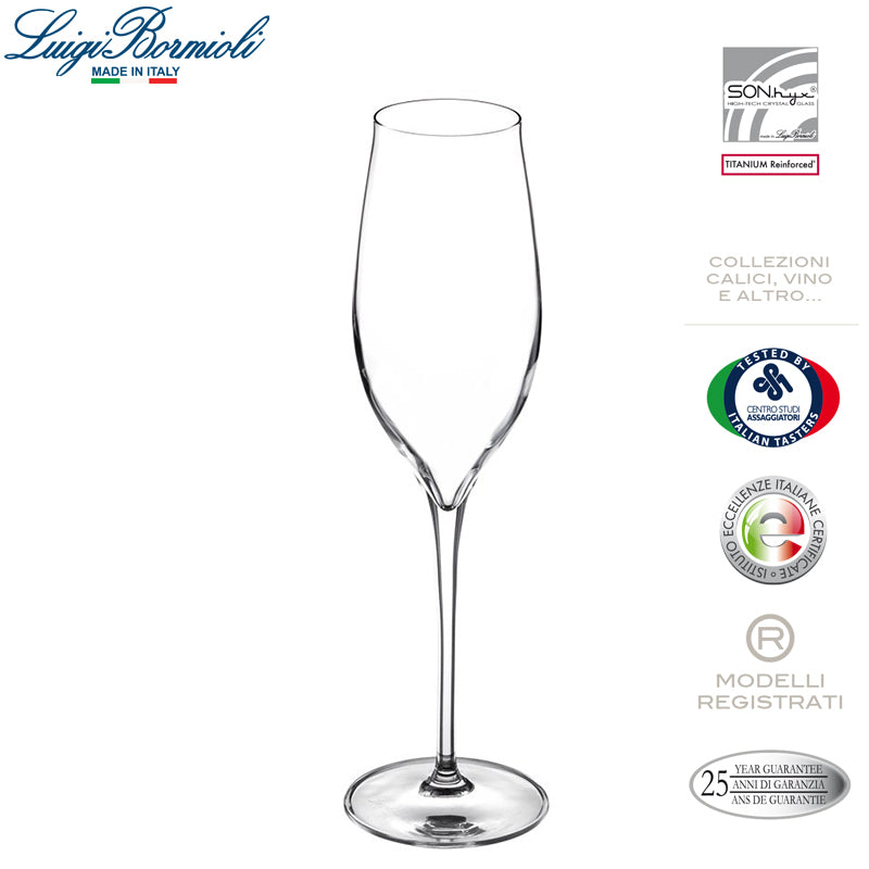 20 Cl Bormioli Luigi Vinea Copa flute de vidrio Set de 6 piezas