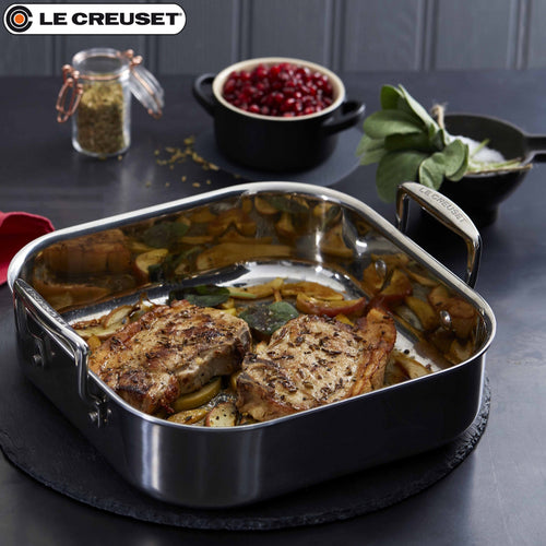 26X26 Cm Le Creuset Quadratisches Backblech aus Edelstahl