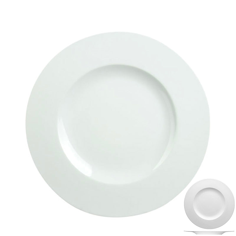 33 Cm Costa Verde Saturno Assiette plate en porcelaine Set de 6 pz