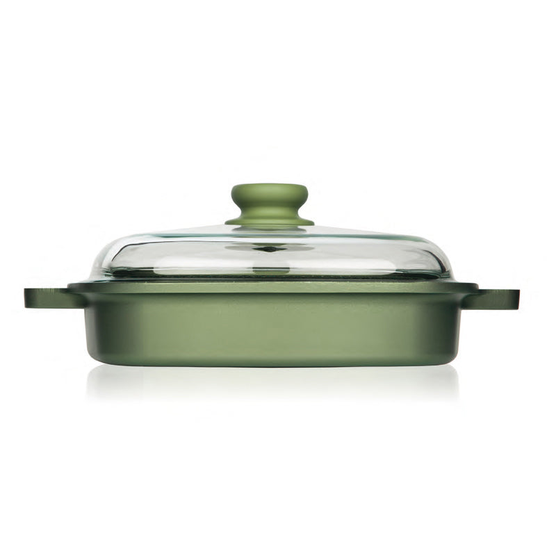 26X26 Cm Risoli Dr Green Stone Extra Induction plancha vapor grill antiadherente aluminio con tapa