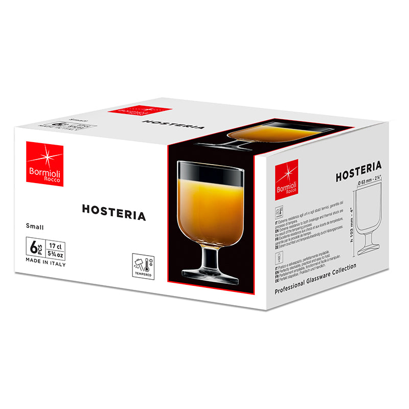 16 5 Cl Bormioli Rocco Hosteria Witte wijnglas van gehard glas Set van 6 stuks
