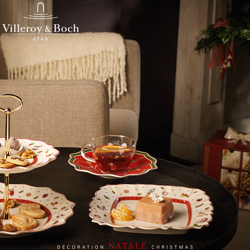 22X22 Cm Villeroy And Boch Toy S Delight Assiette petit-déjeuner carrée en porcelaine Motif Noël