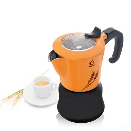 2 Tassen Forever Miss Orzo Gerstenkaffee-Maschine aus Aluminium