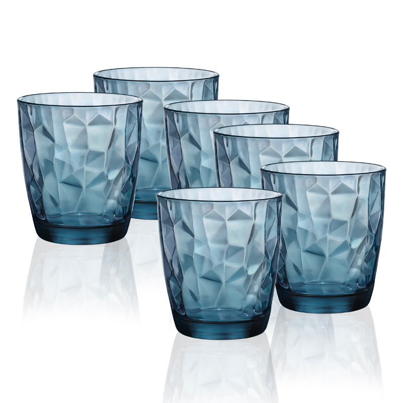 30 5 Cl Bormioli Rocco Diamond vaso de agua de vidrio Set de 6 piezas