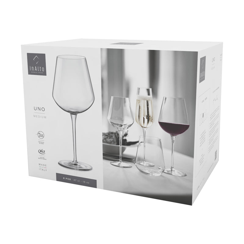 47 Cl Bormioli Rocco Inalto Uno Witte Wijnglas In Glas Set van 6 Stuks