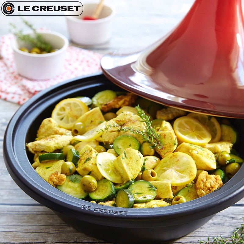 27 Cm Le Creuset Cocotte Tajine In Ghisa E Ceramica