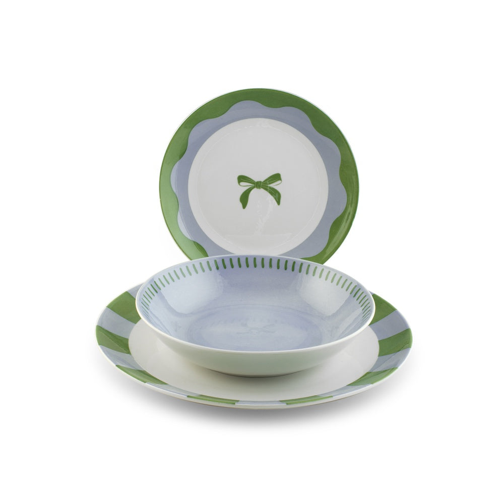 H&H Coupe Minty Servies In Porselein - Set van 18 St.
