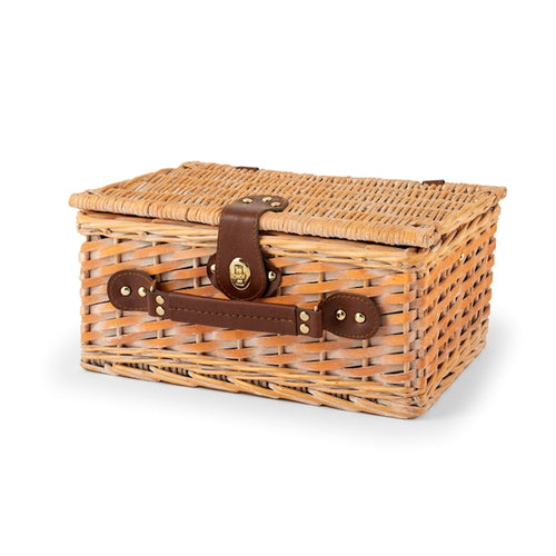 H&H Pic Nic Picknickkorb Für 2 Personen Mit Geschirr In Rattan