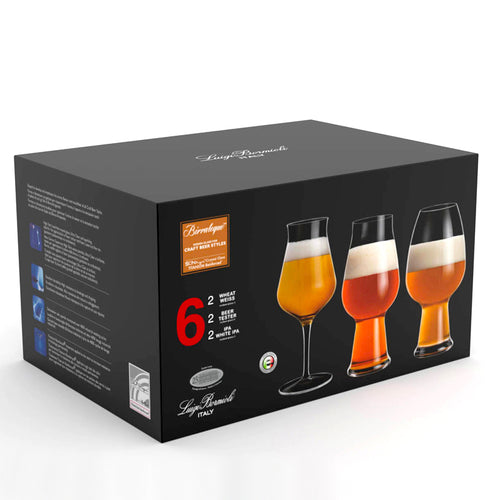 Bormioli Luigi Birrateque Bierglas aus Glas Set mit 6 Stück