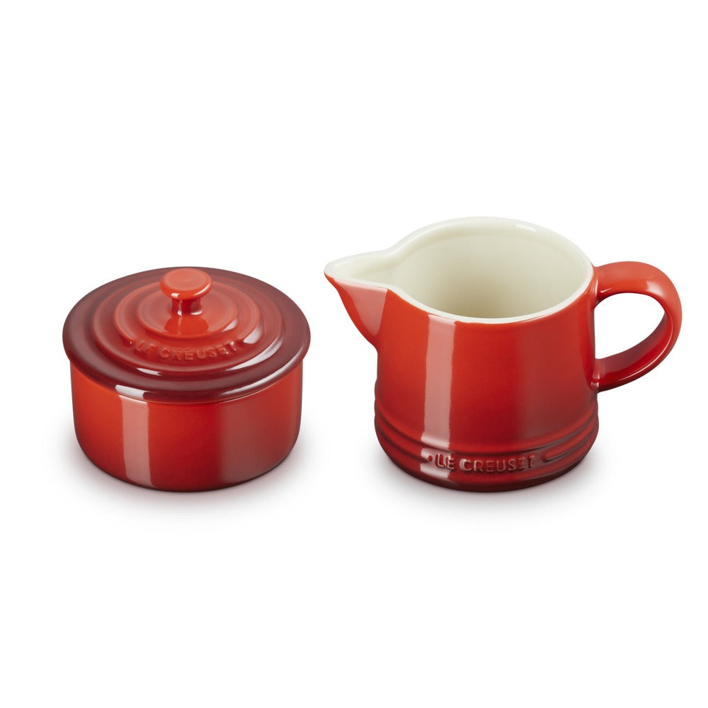 Le Creuset Evolution set leche y azúcar jarra de leche 30 cl con tarro de azúcar en gres vitrificado - set 2 piezas