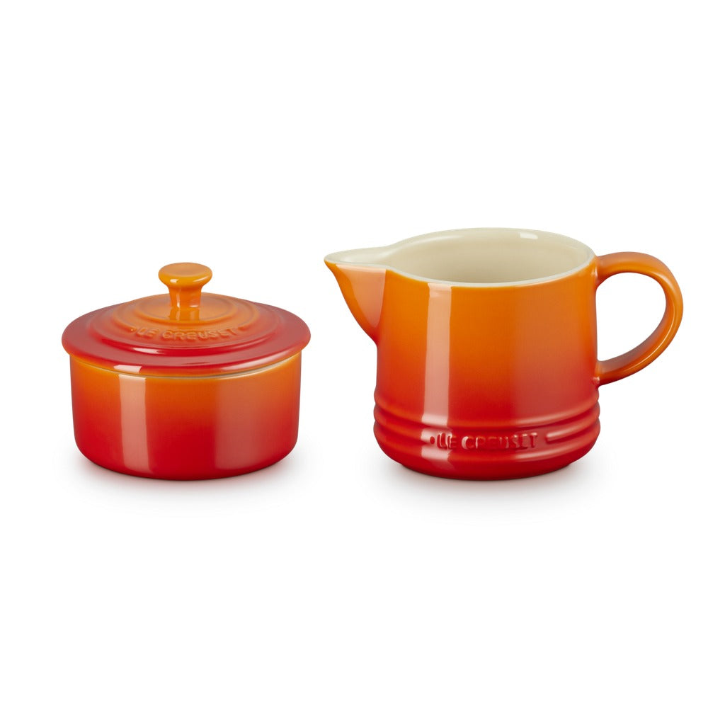 Le Creuset Evolution milk and sugar set milk jug 30 cl with sugar jar in vitrified stoneware - set of 2 pieces