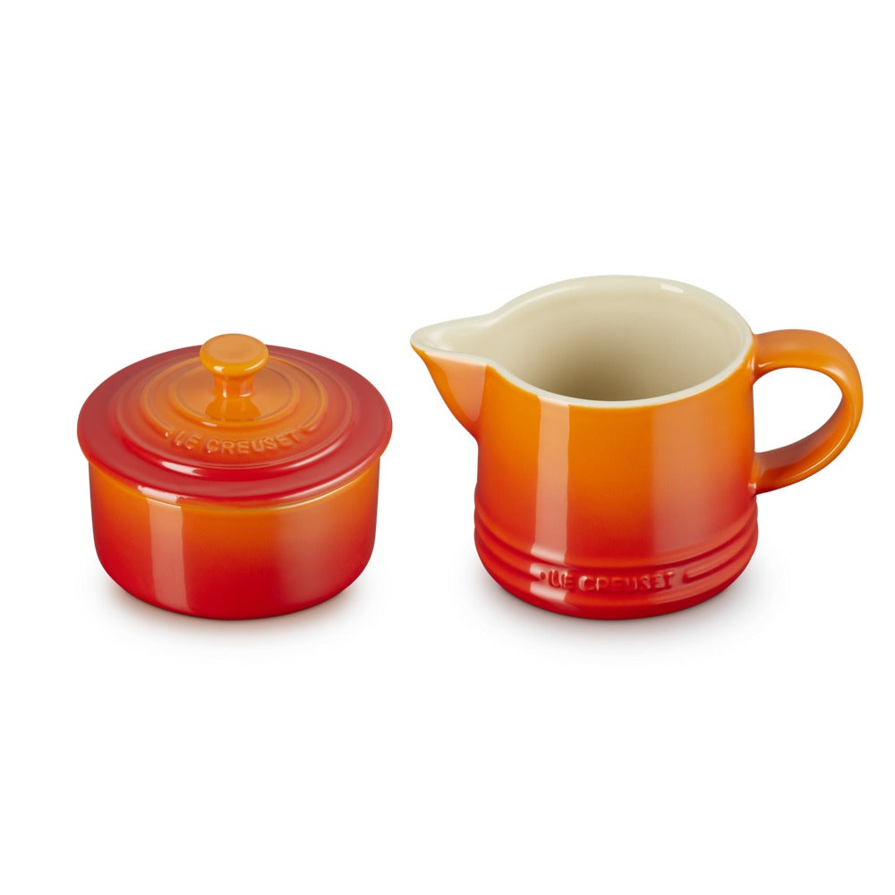 Le Creuset Evolution set leche y azúcar jarra de leche 30 cl con tarro de azúcar en gres vitrificado - set 2 piezas