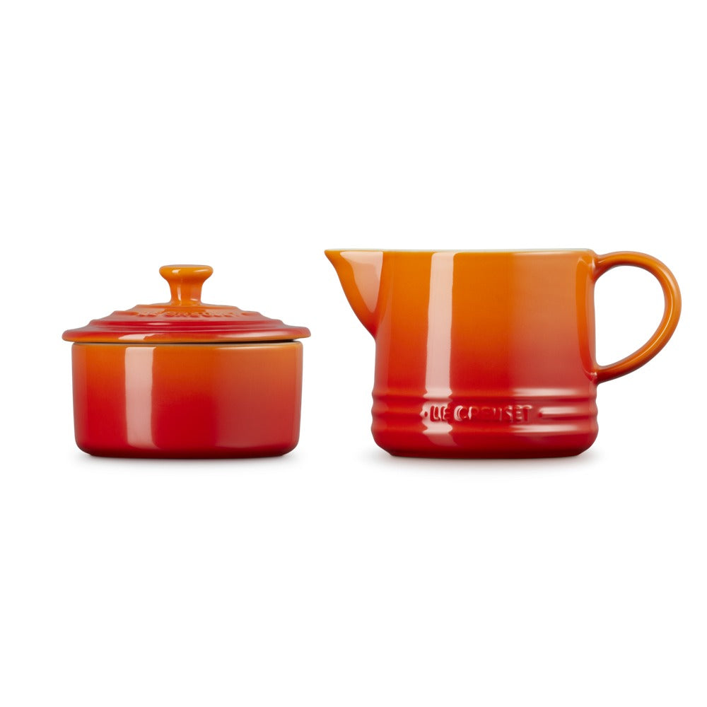Le Creuset Evolution set leche y azúcar jarra de leche 30 cl con tarro de azúcar en gres vitrificado - set 2 piezas